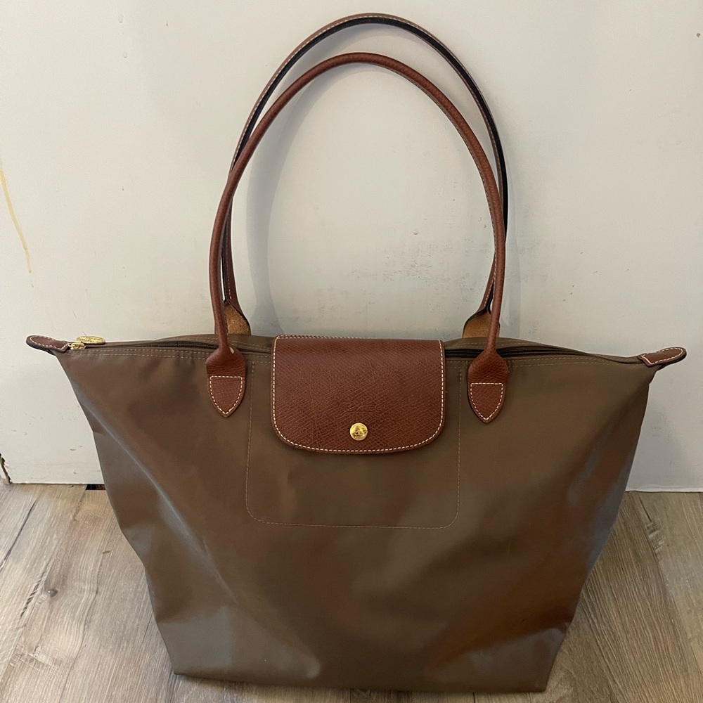 Longchamp Medium Le Pliage Tote Nylon Hunter Green